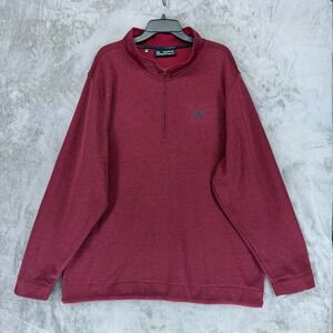 Under Armour Golf ColdGear Storm Quarter Zip Pullover Maroon Red Men 4XL 1356661